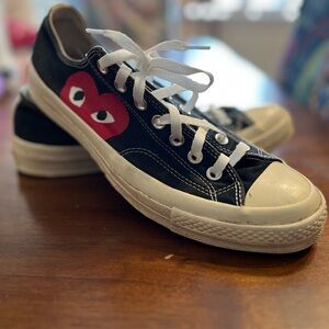 Converse x Comme des Garçons PLAY Chuck 70 Black Low Top Sneaker women 11 men 9
